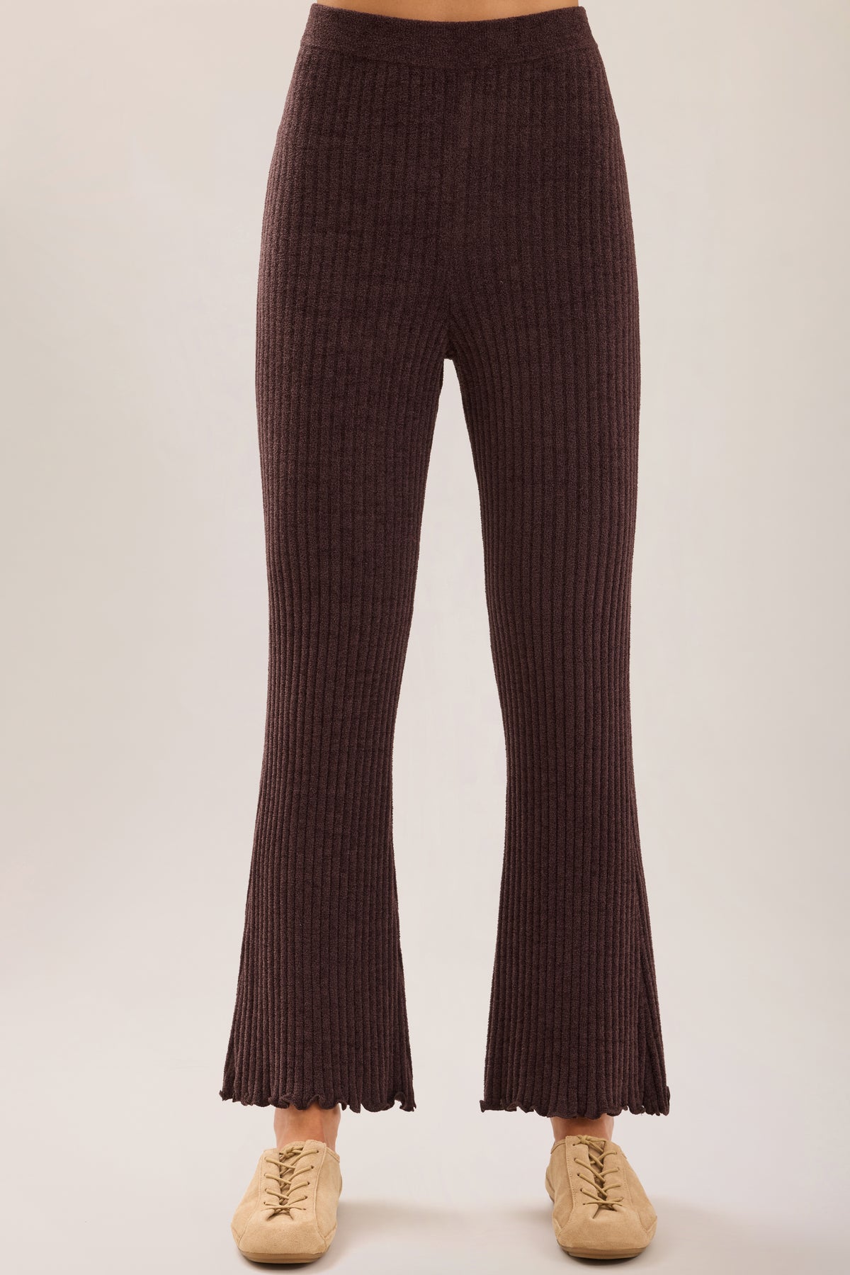 Barefoot Dreams CozyChic Ultra Lite Petal Edge Rib Flare Ankle Pant