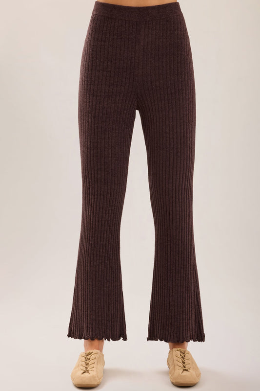 Barefoot Dreams CozyChic Ultra Lite Petal Edge Rib Flare Ankle Pant