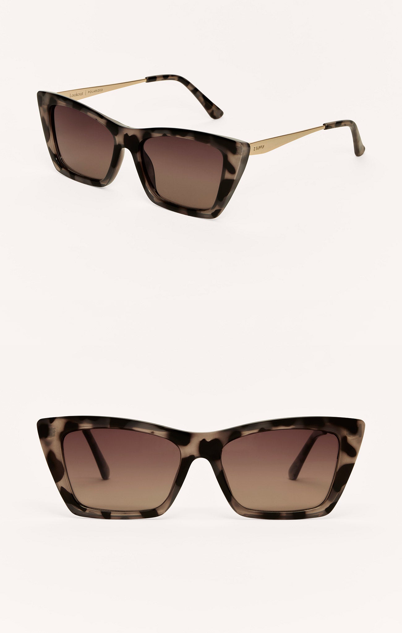 Z Supply Lookout Polarized Sunglasses- Brown Tortoise