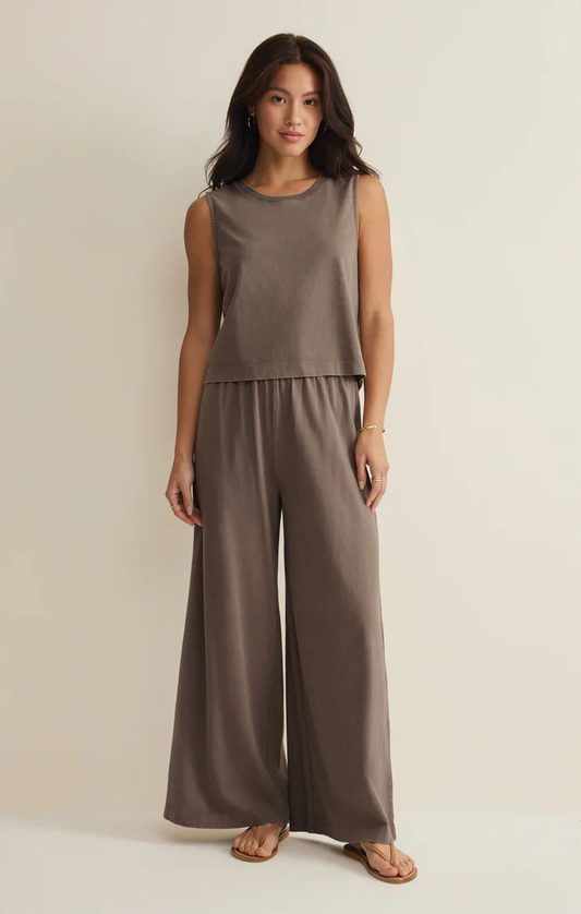 Z Supply Sloane Cotton Jersey Tank- Perfectly Taupe