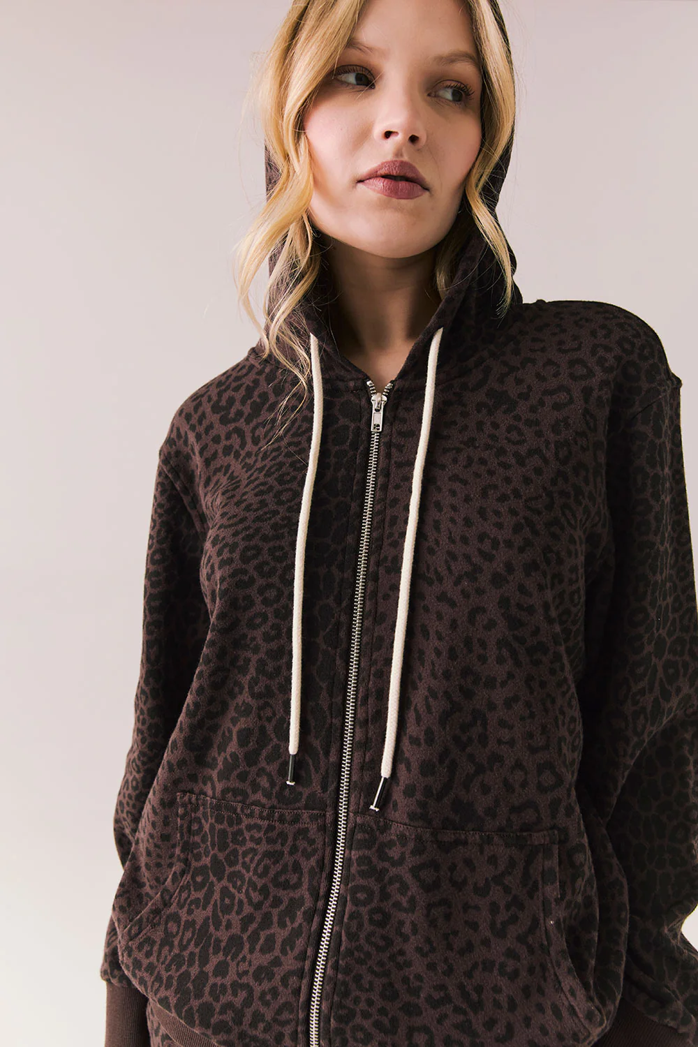Chaser Louna Leopard Zip Up