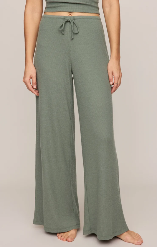 Z Supply Waffle Brushed Thermal Pant- Monstera
