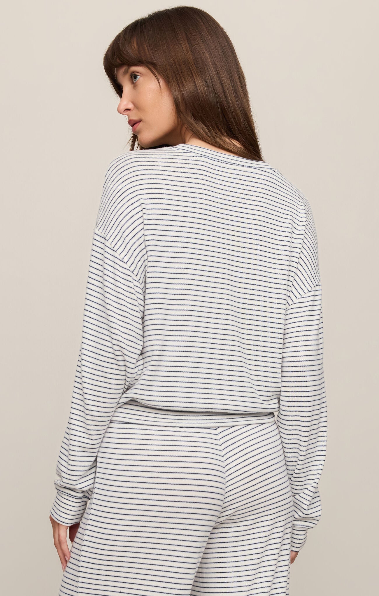 Z Supply Classic Stripe Long Sleeve- Eclipse