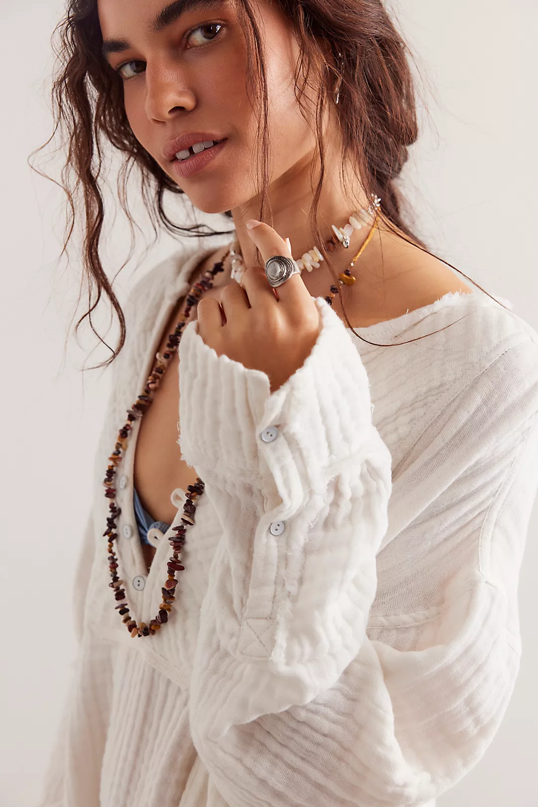 Free People Easy Sunday top- Optic White