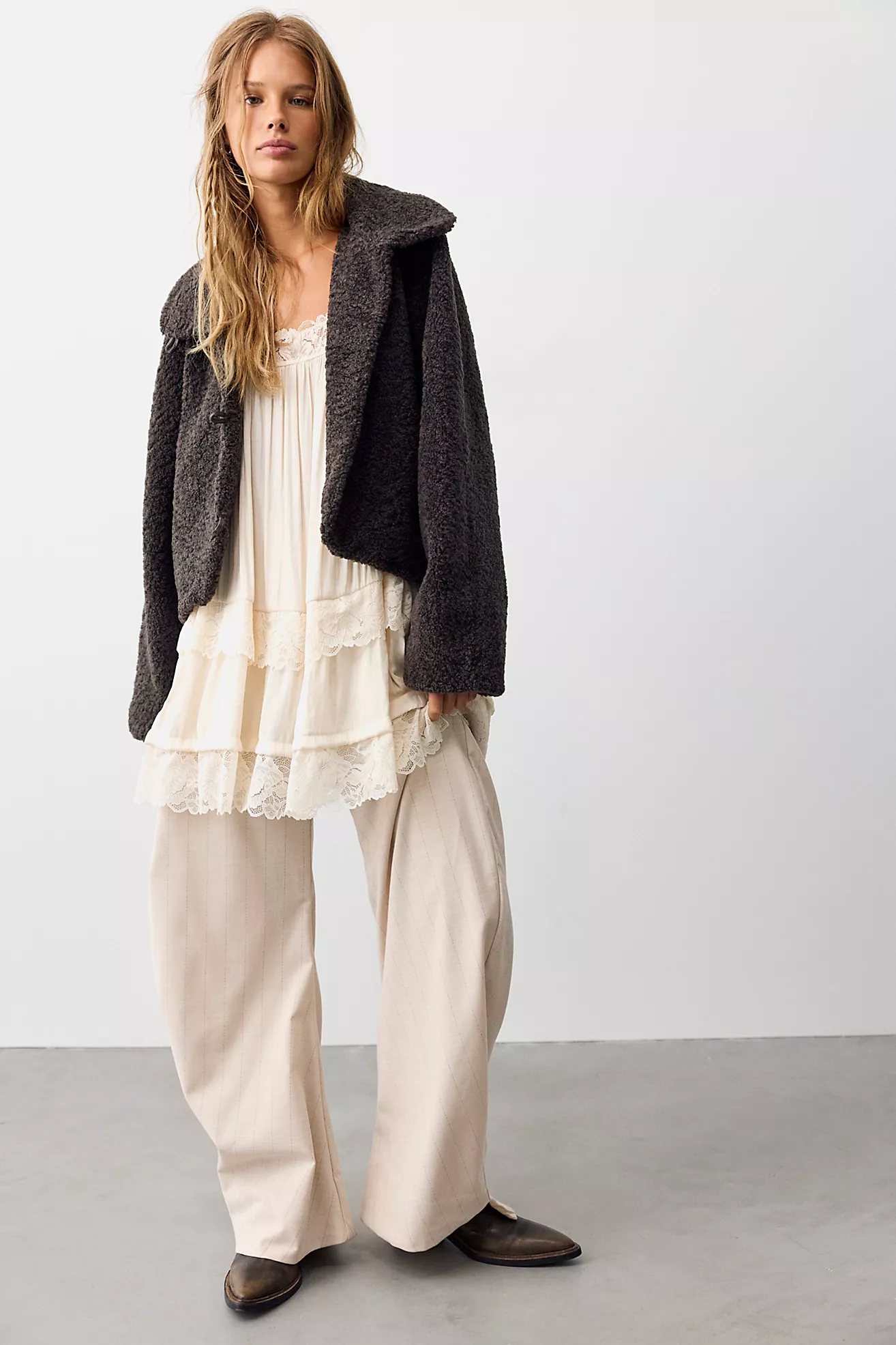 Free People Softest Touch Jacket- Charcoal Grey