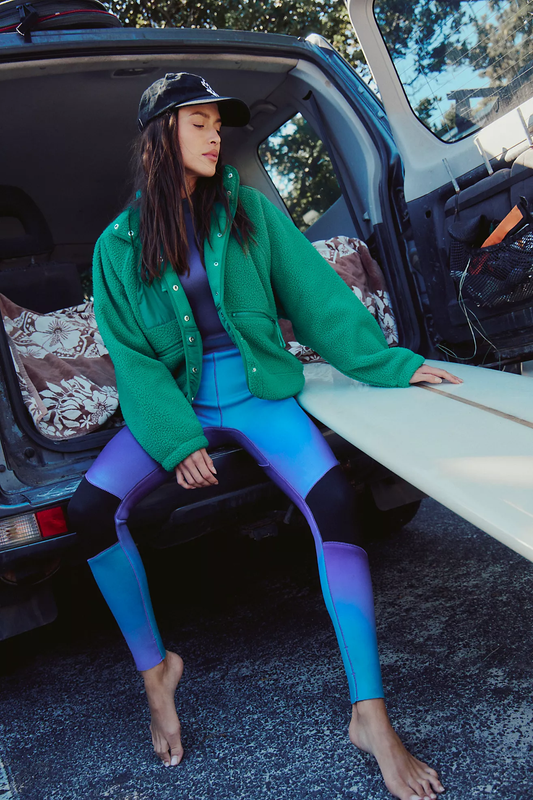 Free People Hit The Slopes Jacket- Green Glow