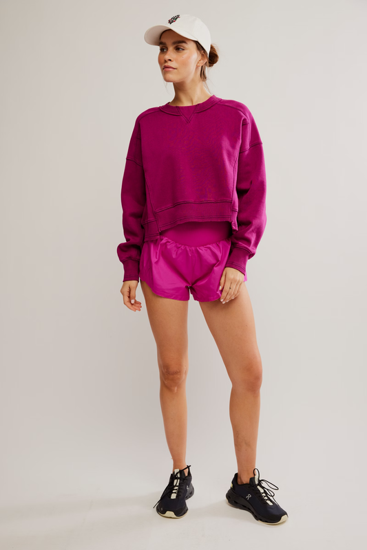 Free People Intercept Pullover- Berry Blitz