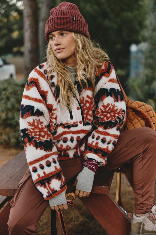 Free People Rocky Ridge Pullover- Snowflake Combo