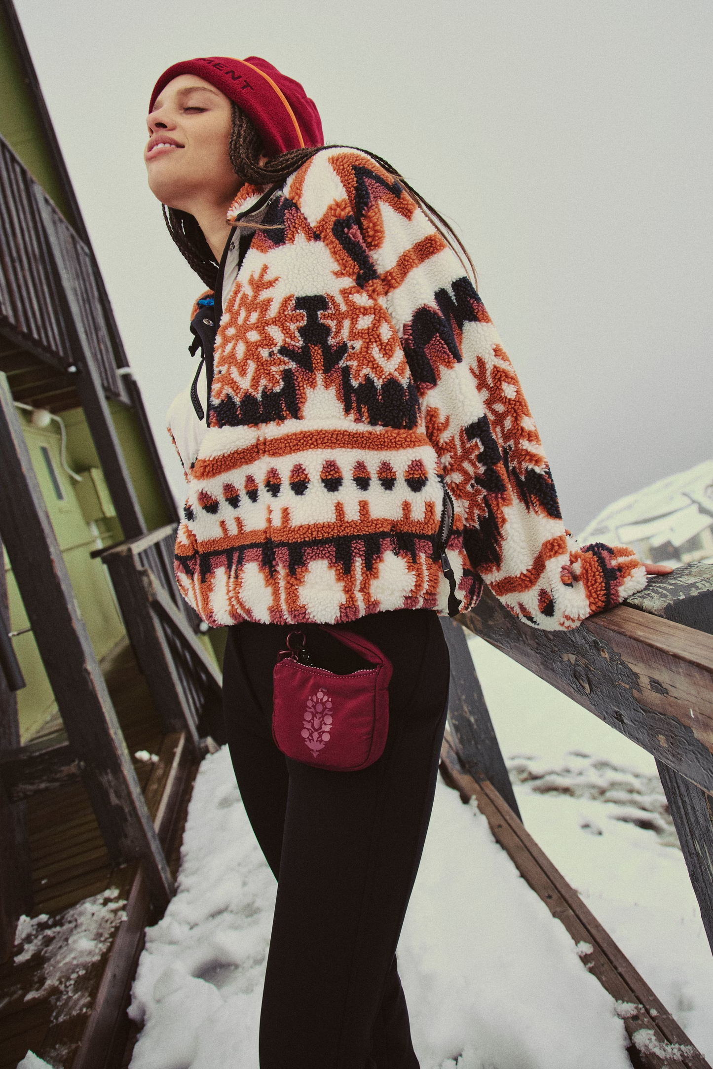 Free People Rocky Ridge Pullover- Snowflake Combo