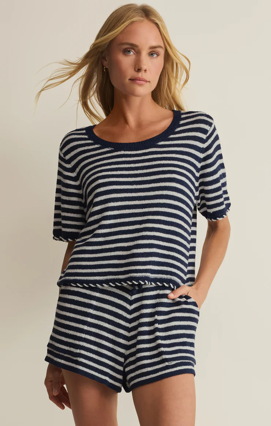 Z Supply Patton Sweater Top- Eclipse