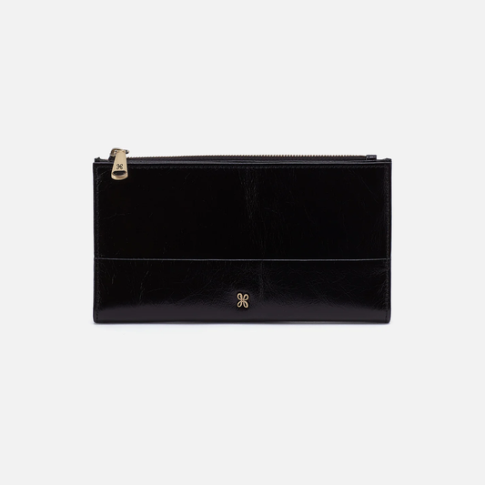 HOBO Jill Trifold Wallet- Black