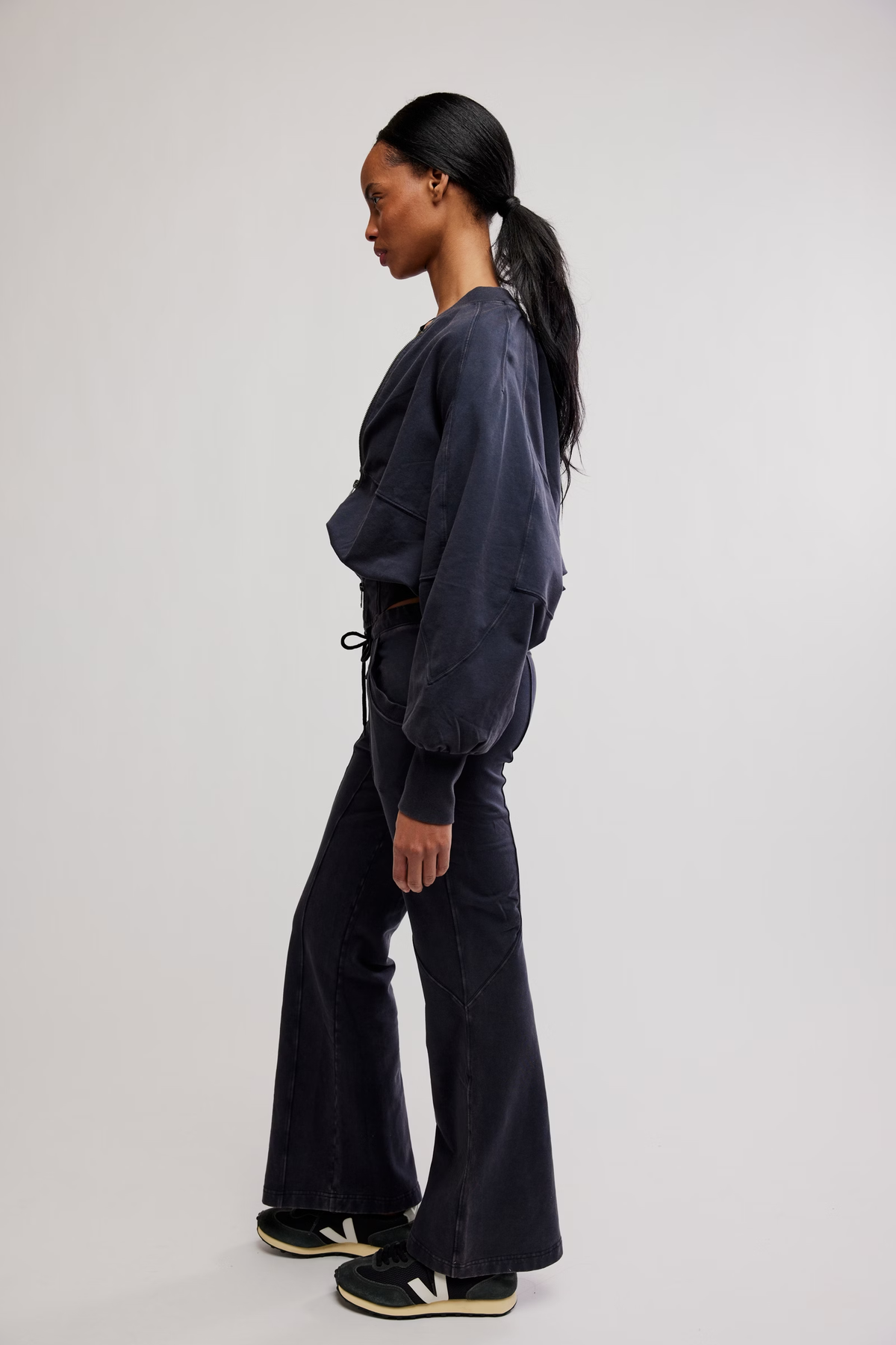 Free People Cheer Me On Track Set- Black
