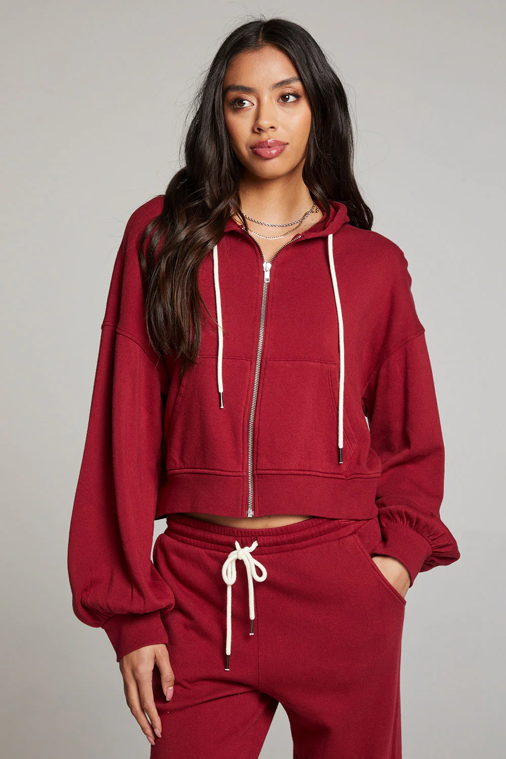 Chaser Abilenee Blood Red Zip Up