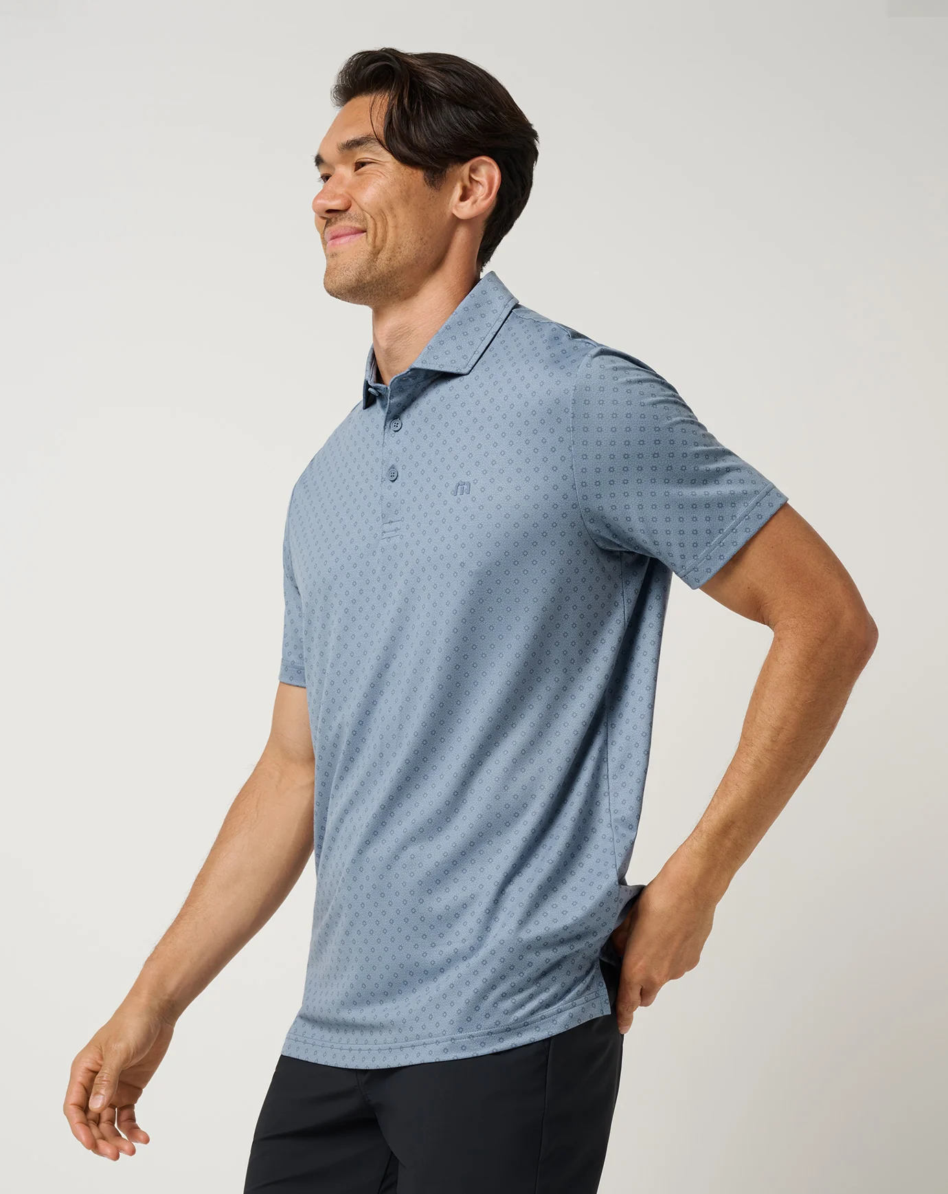 Travis Mathew Final Drive Geo Polo- Rain Washed