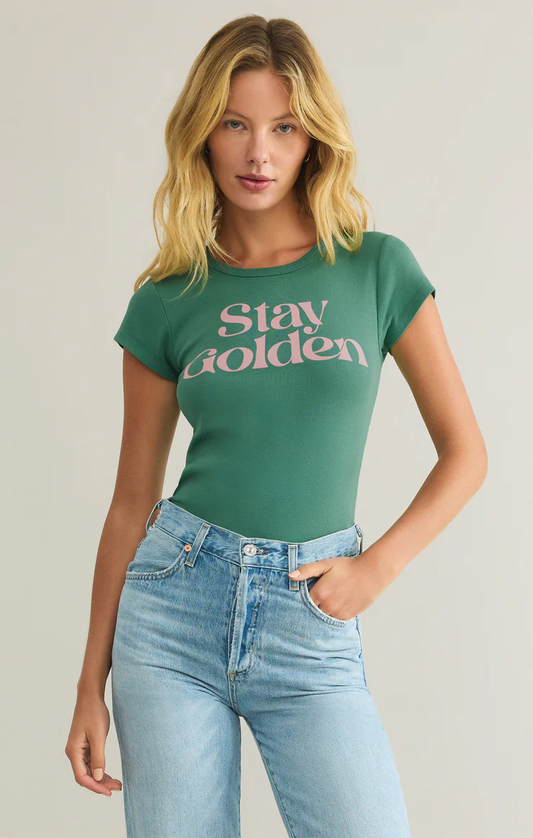 Z Supply Stay Golden Cheeky Tee
