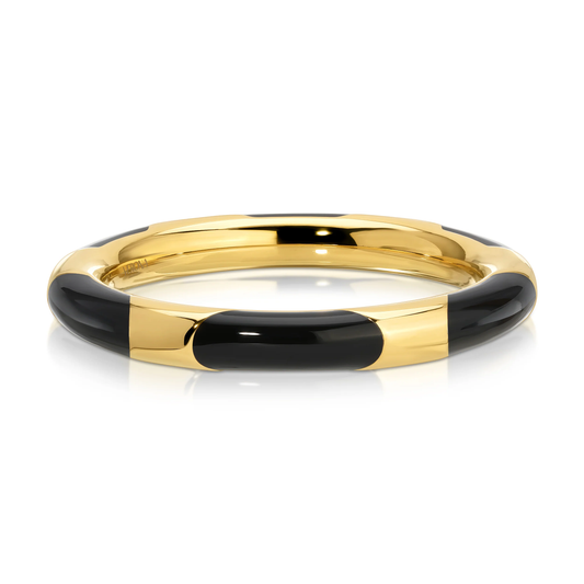Jurate Sable Black & Gold Bangle Bracelet