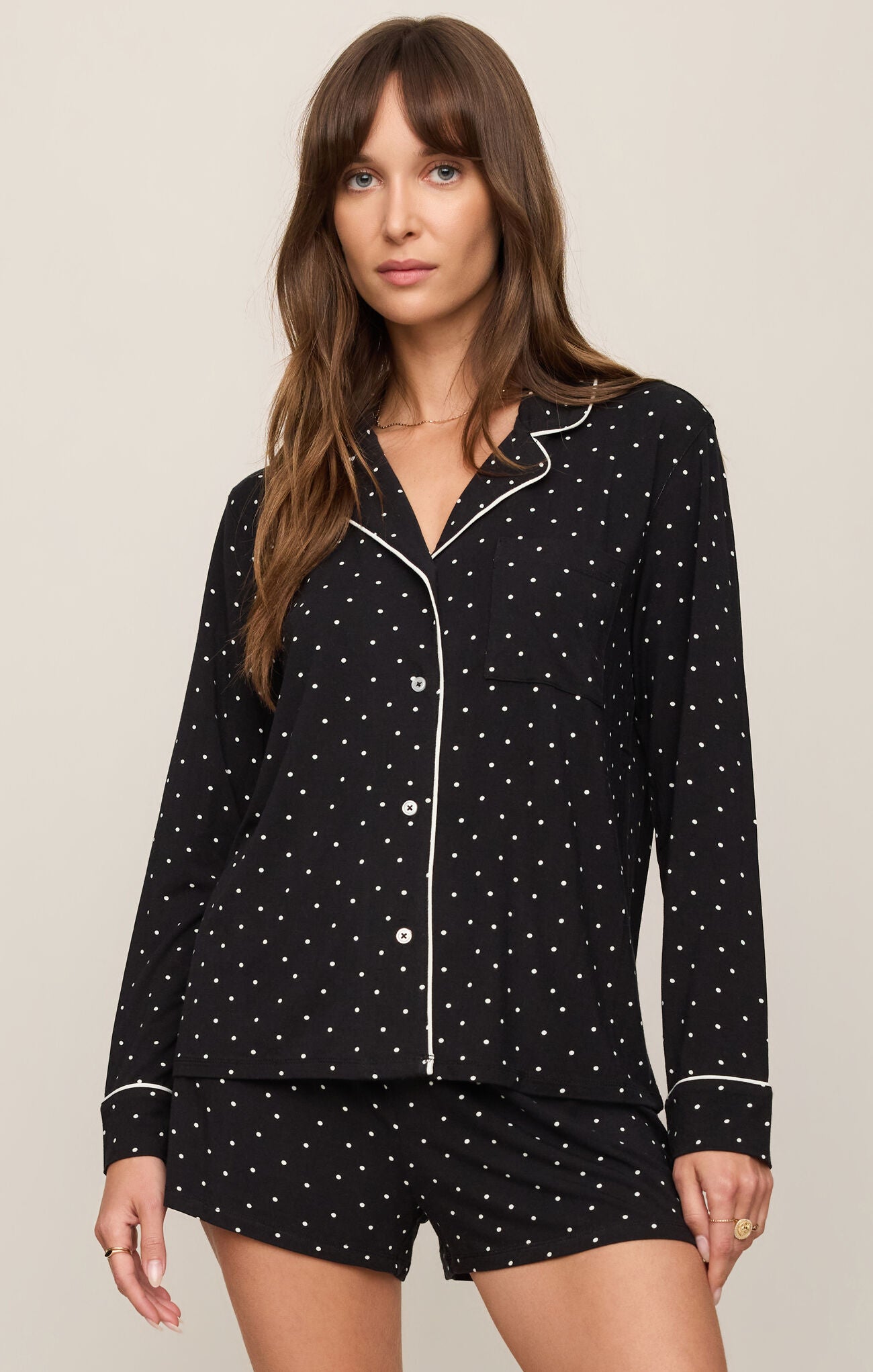 Z Supply Luxe Dot PJ Top