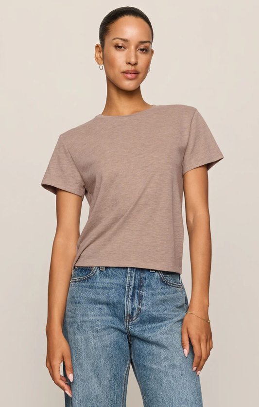 Z Supply Tourist Knit Jersey Tee- Heather Ash