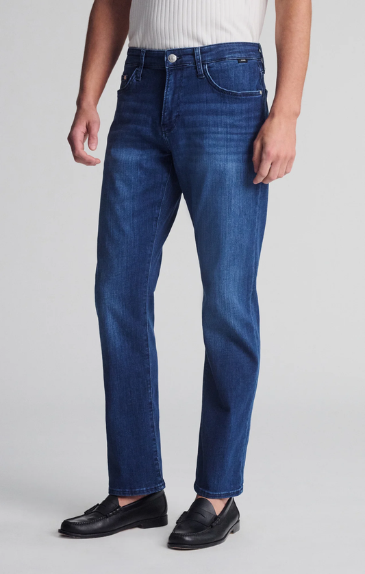 Mavi Mens Matt Relaxed Straight Leg Jeans- Feather Blue