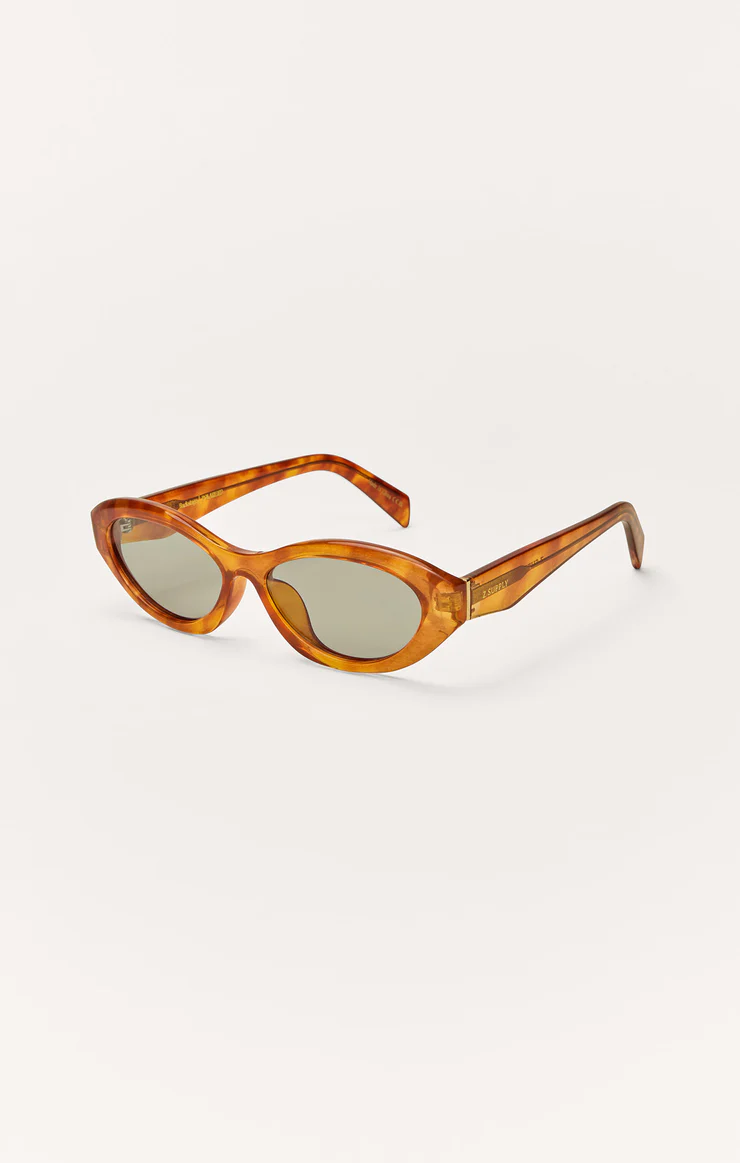 Z Supply Backstage Polarized Sunglasses- Tort Light Grey