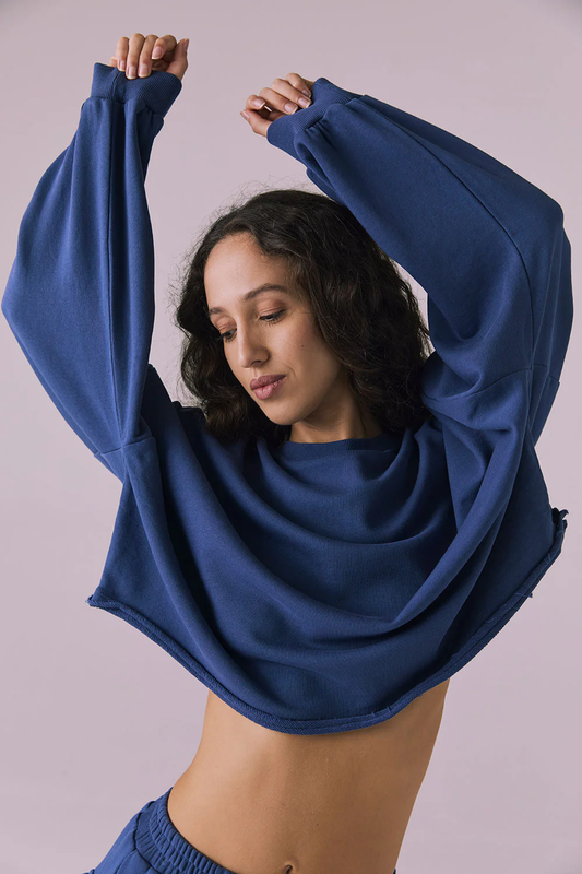 Chaser Eliza Crop Hoest Indigo Pullover