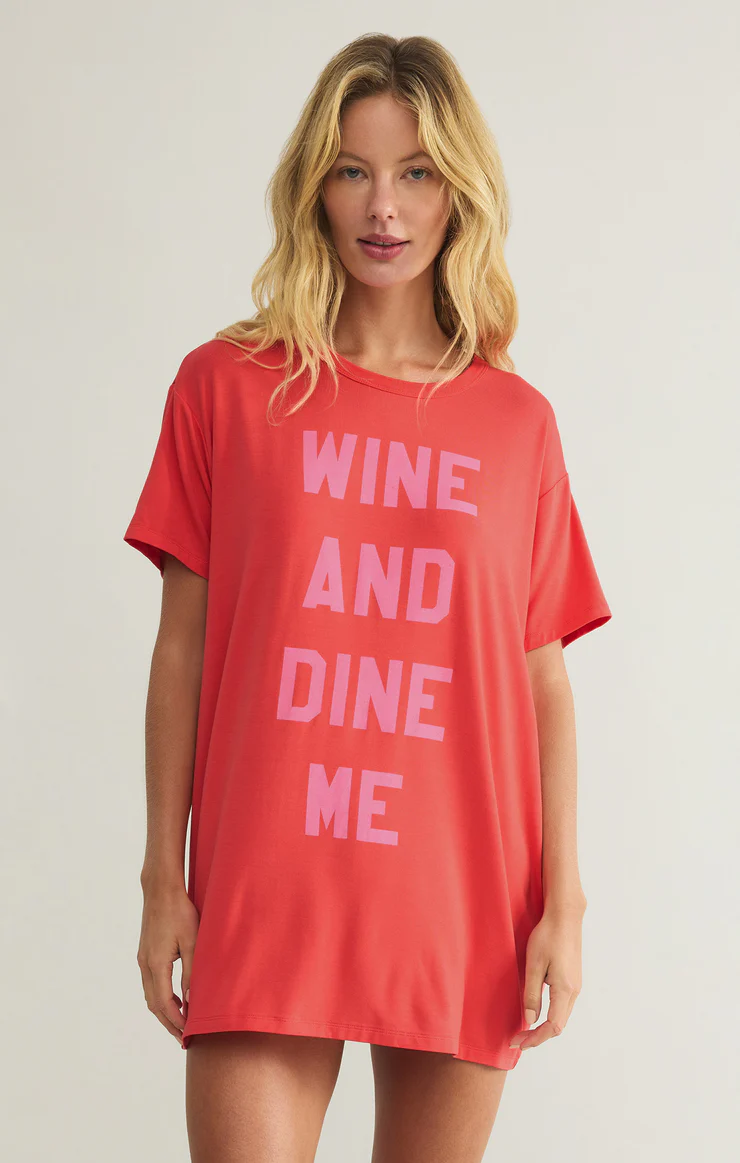 Z Supply Wine & Dine Night Shirt