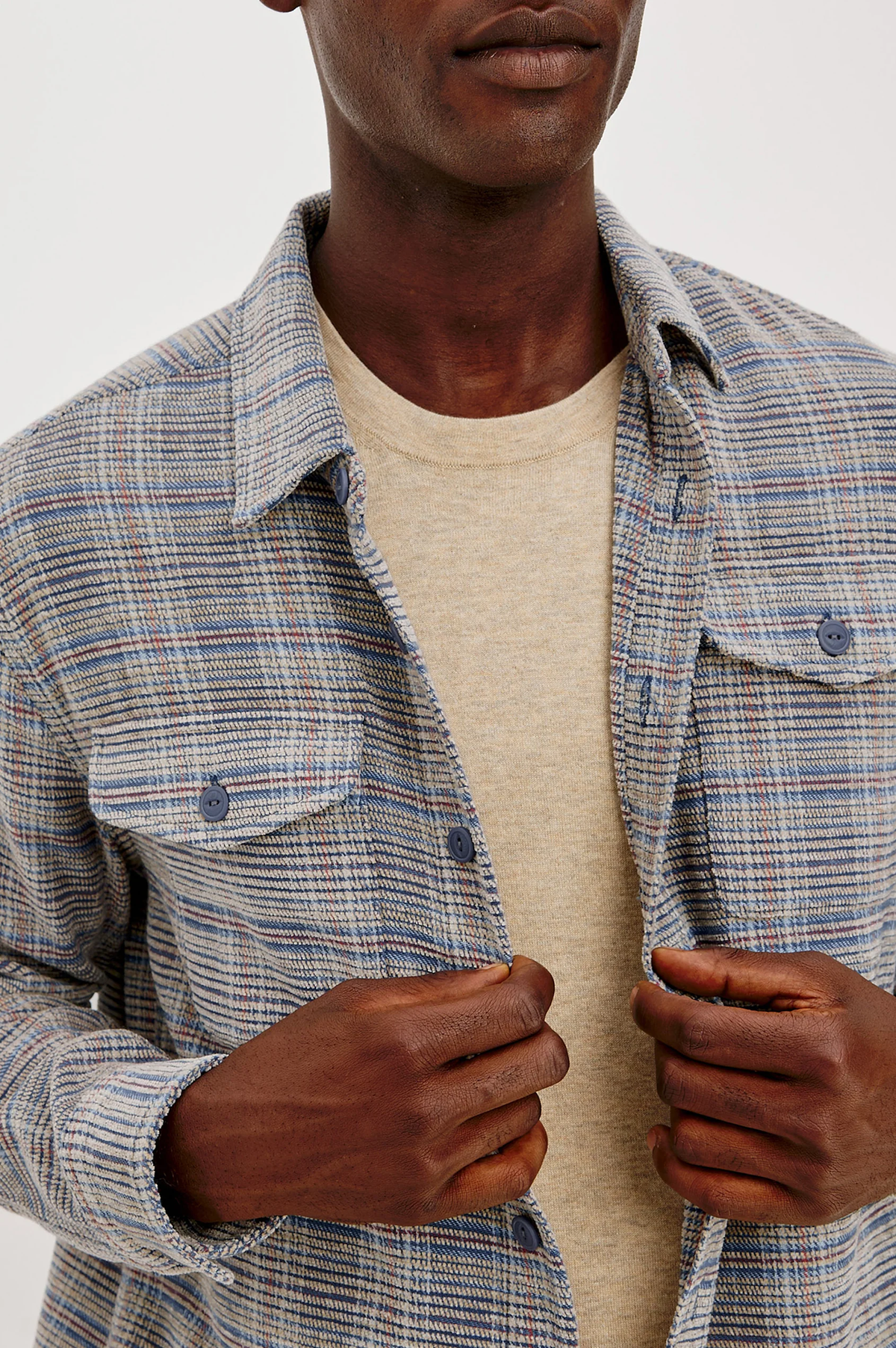 Rails Warren Overshirt- Oat Meridian Shenille