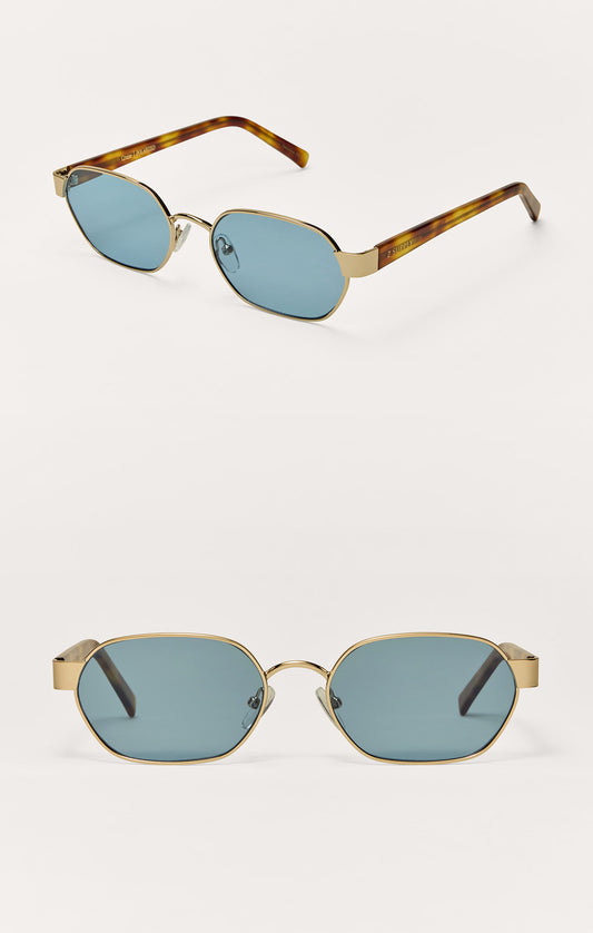 Z Supply Cruise Polarized Sunglasses- Gold/ Blue
