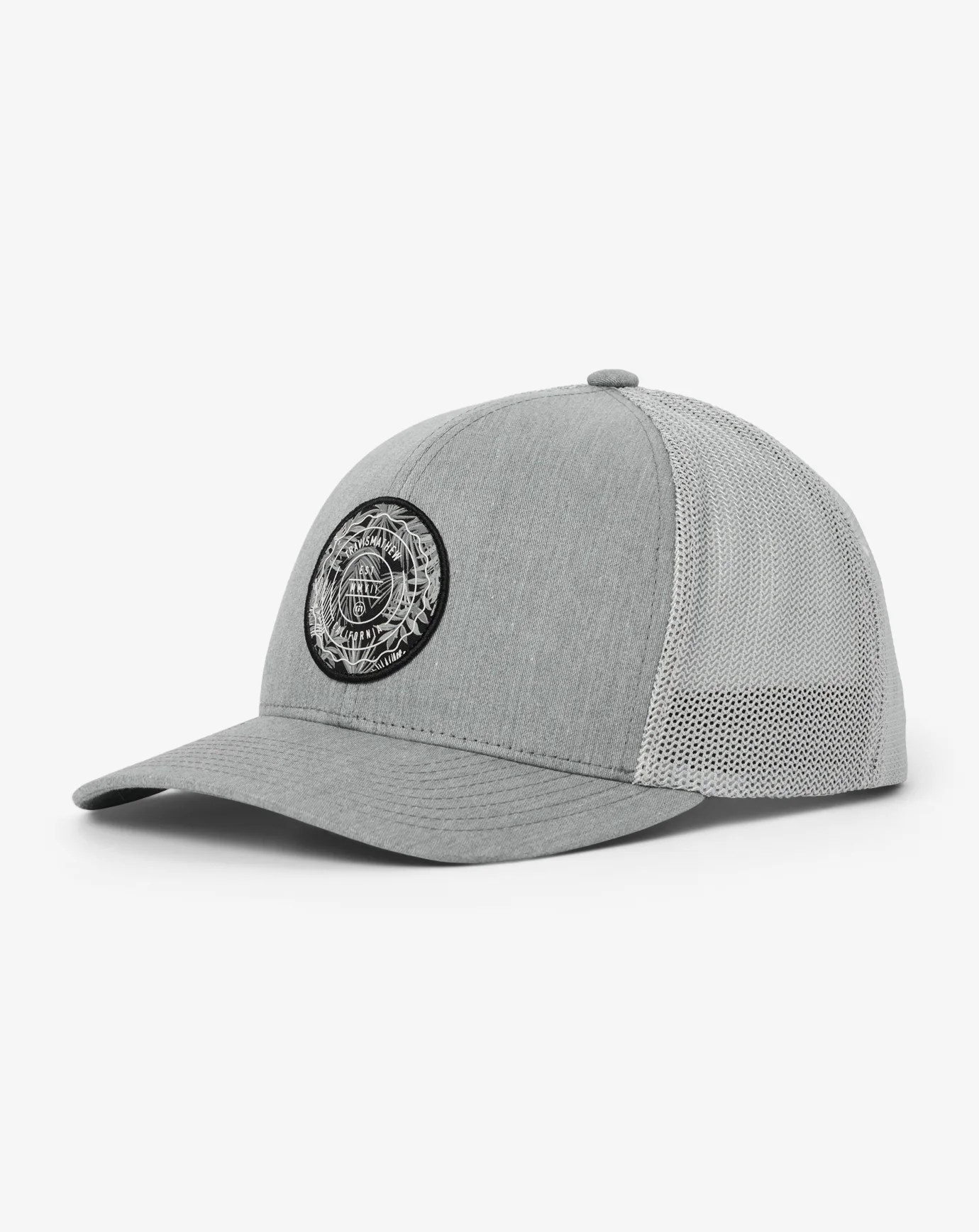Travis Mathew The Patch Floral Snapback Hat- Heather Grey
