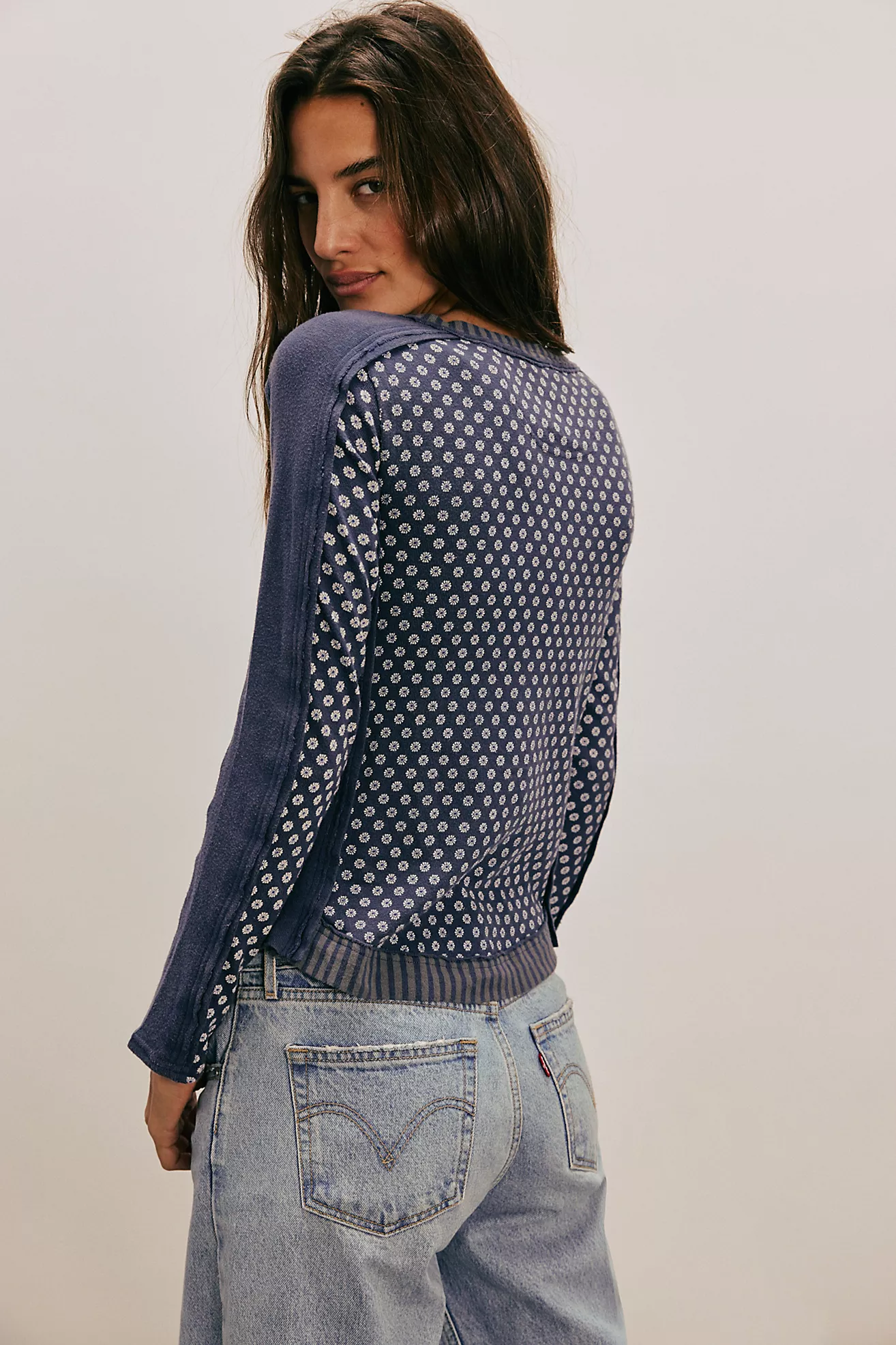 Free People Instant Classic Tee- Indigo Combo