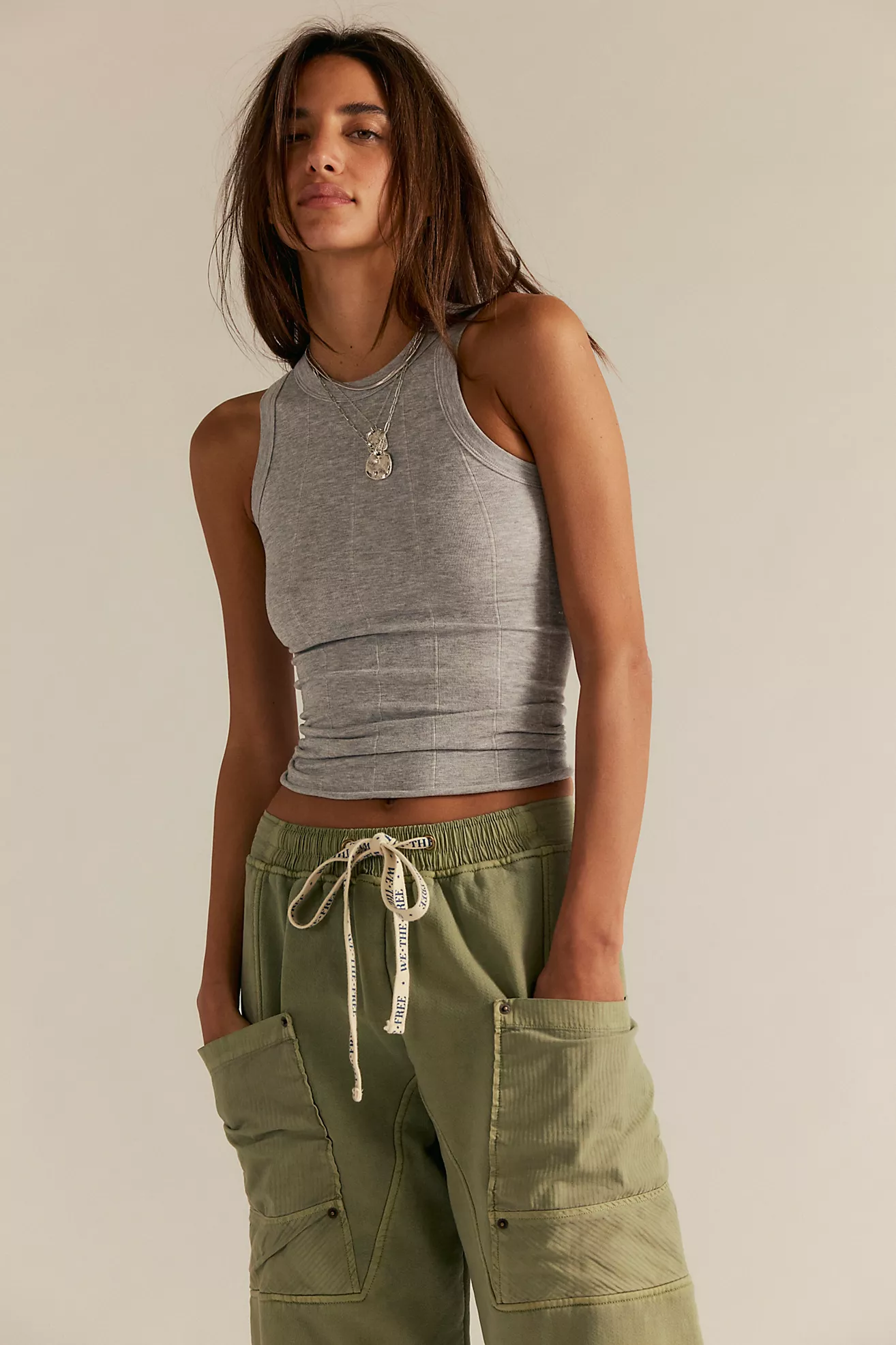 Free People So Soft Modal Tank- Heather Grey