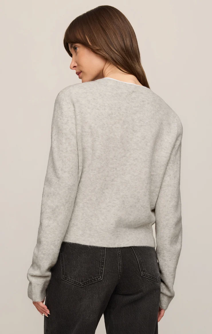 Z Supply Medina Cozy Cardigan- Feather Grey