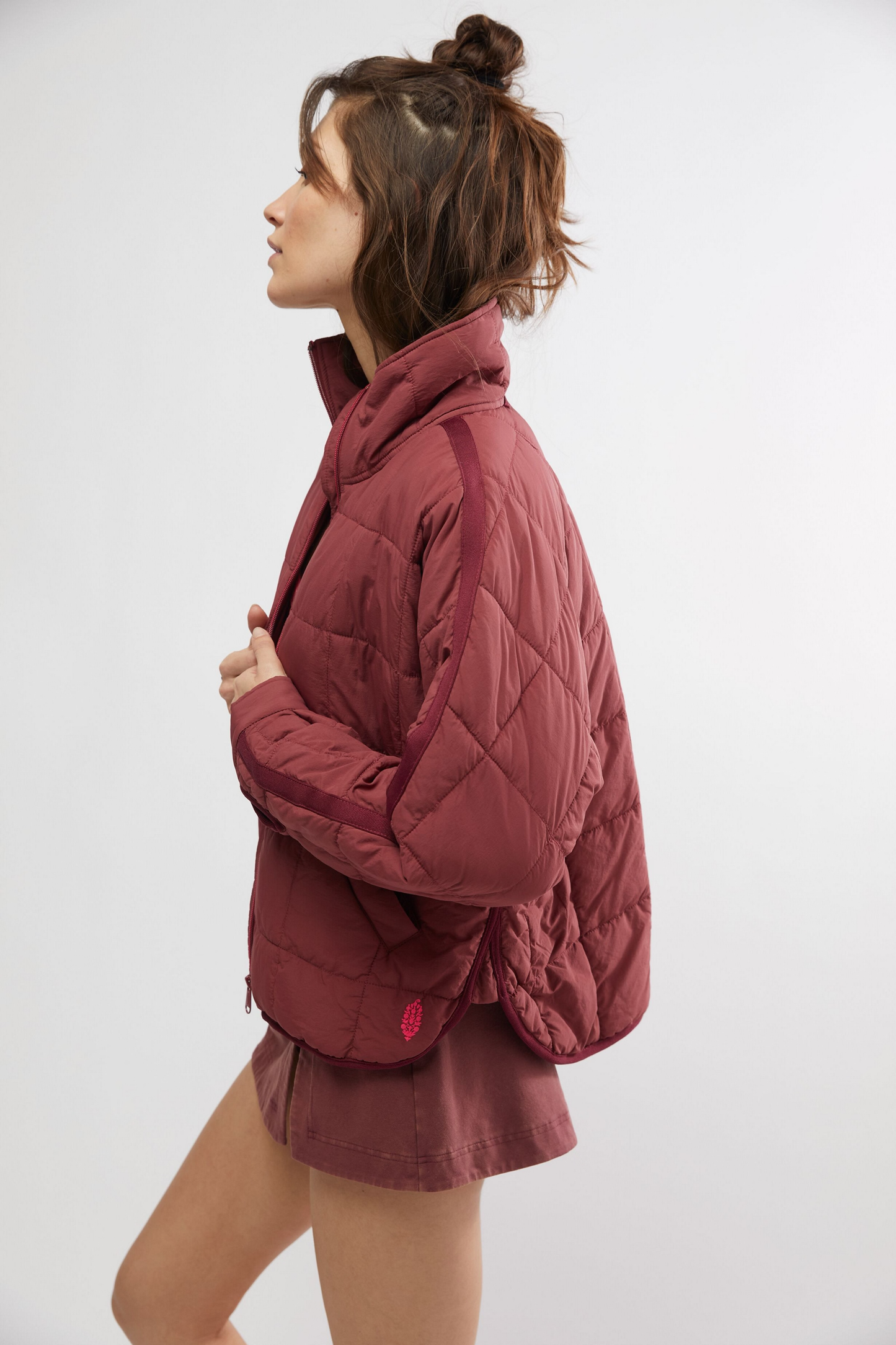 Pippa Packable Puffer Jacket- Sour Cherry