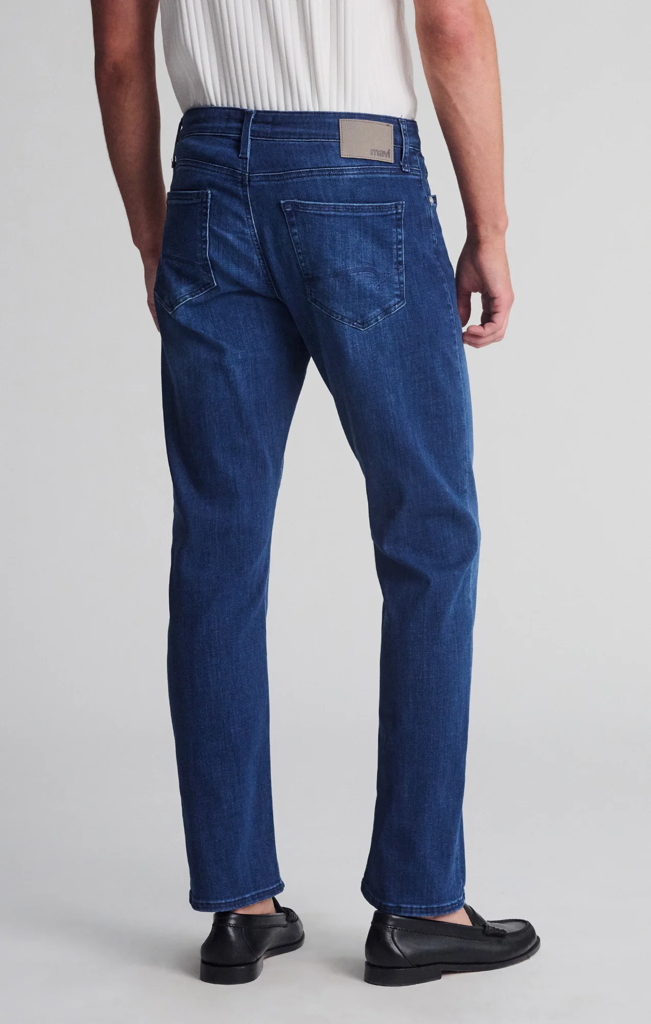 Mavi Mens Matt Relaxed Straight Leg Jeans- Feather Blue