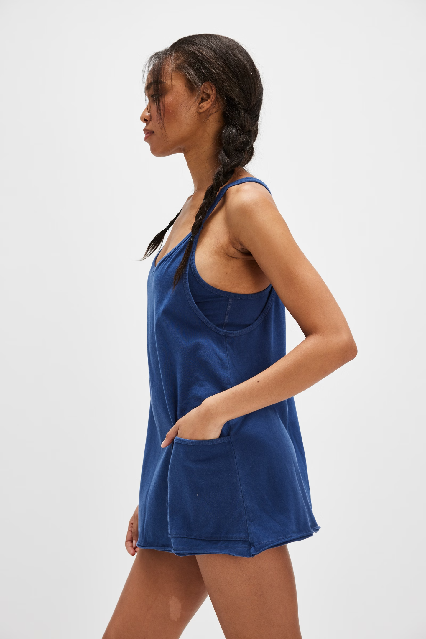 Free People Hot Shot Mini Dress- Black Grape