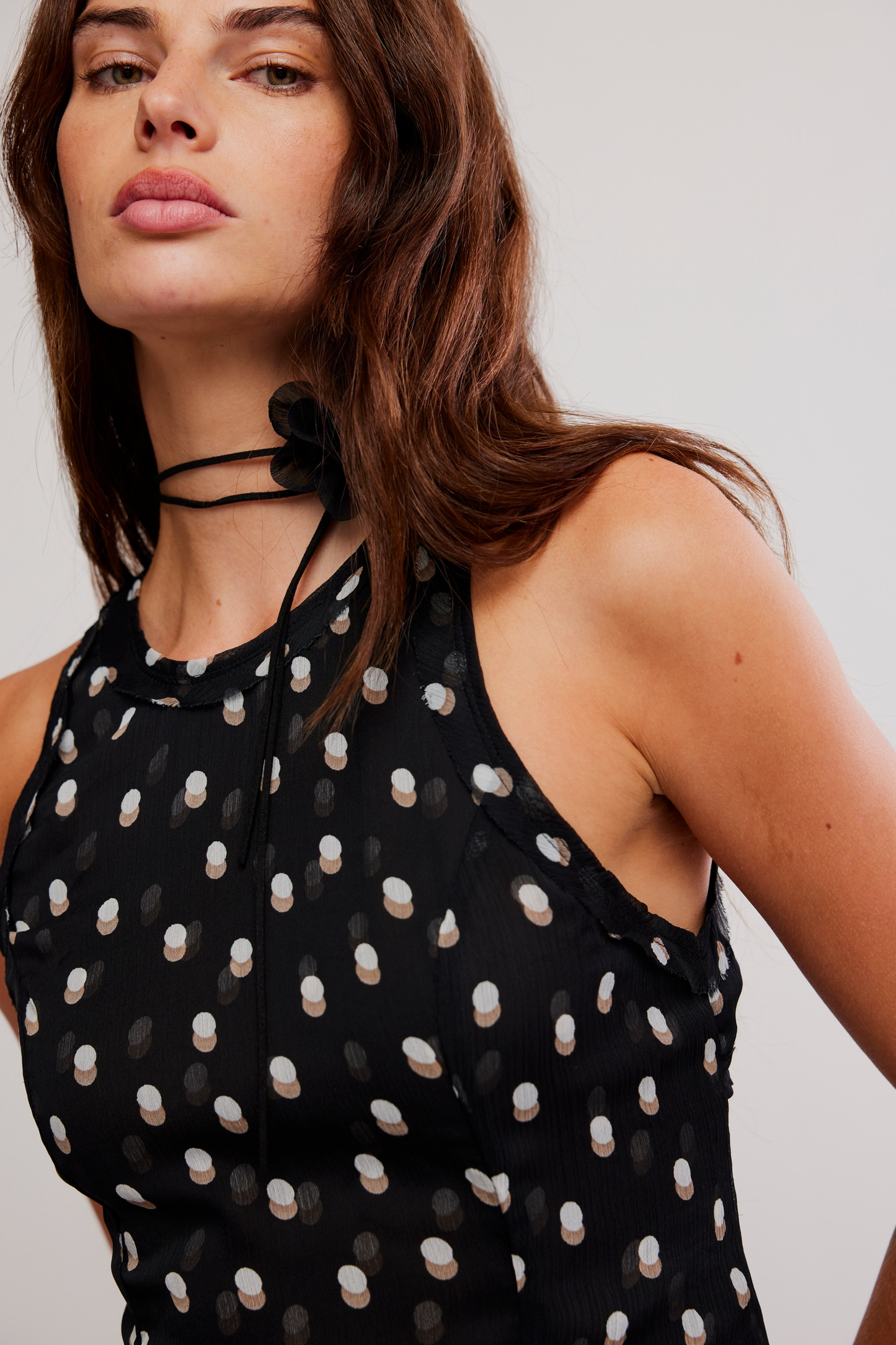 Free People Raven Printed Mini Dress-Night Combo