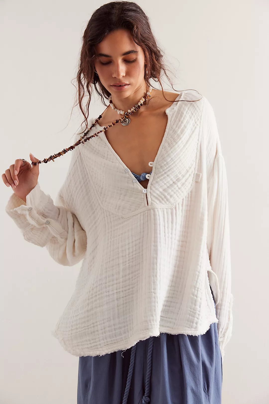 Free People Easy Sunday top- Optic White