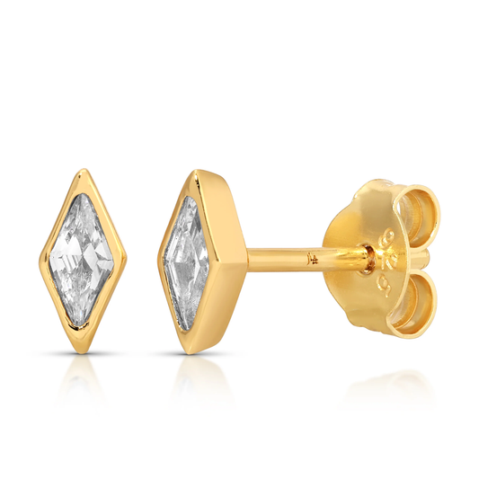 Jurate Ivy Bezel Set Stud Earrings