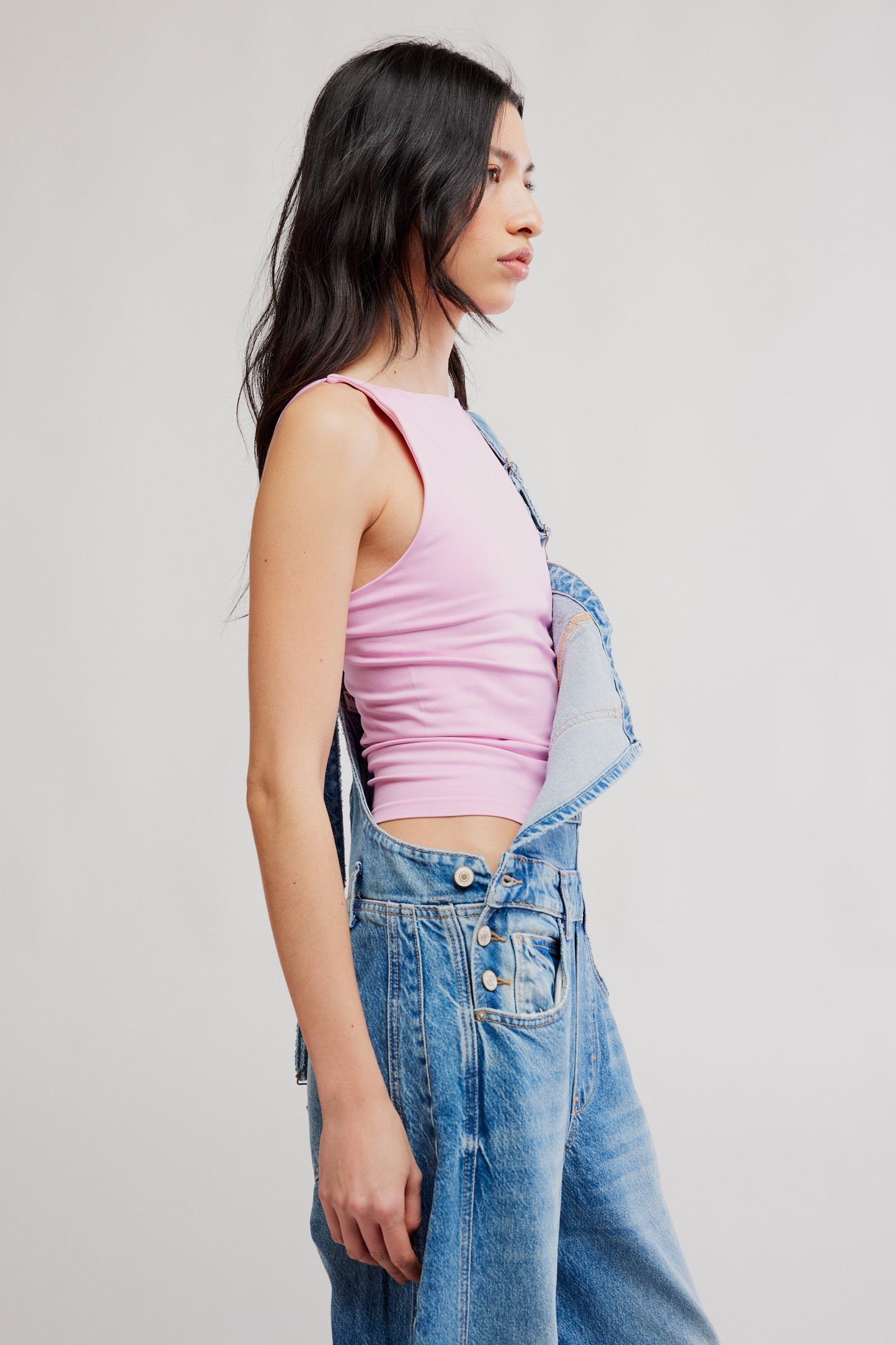 Free People Round Two Cami-Humming Bird Pink