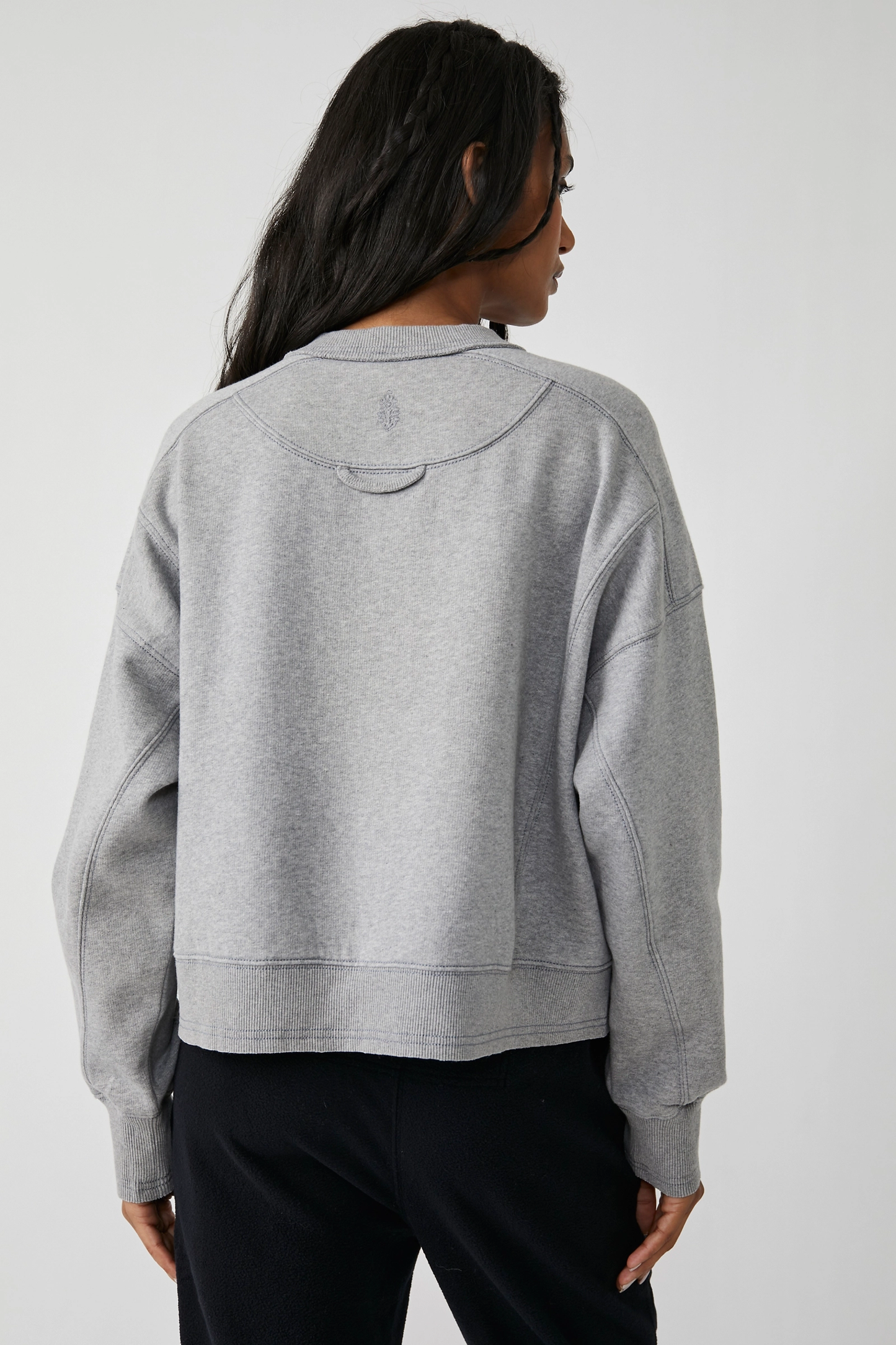 Free People Intercept Pullover- Heather Grey