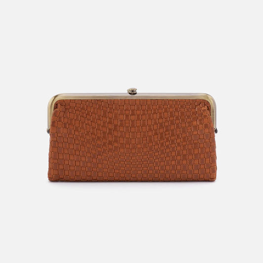 HOBO Lauren Clutch - Wave Weave Leather Wheat