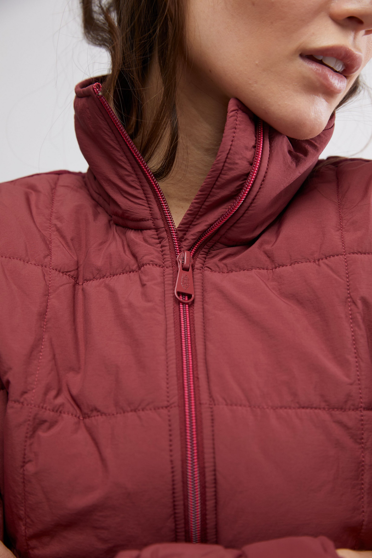 Pippa Packable Puffer Jacket- Sour Cherry