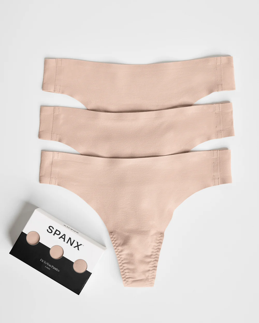 SPANX® Fit-to-You Thong 3-Pack Box- Naked