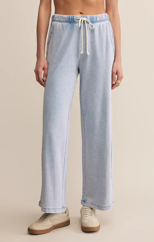 Z Supply Hunter Knit Denim Pant- Washed Indigo