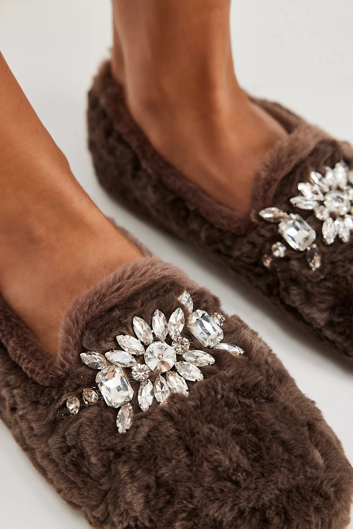Free People Slumber Party Slipper- Chocolate