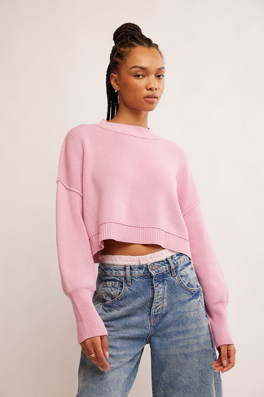 Free People Easy Street Pullover- Lollipop