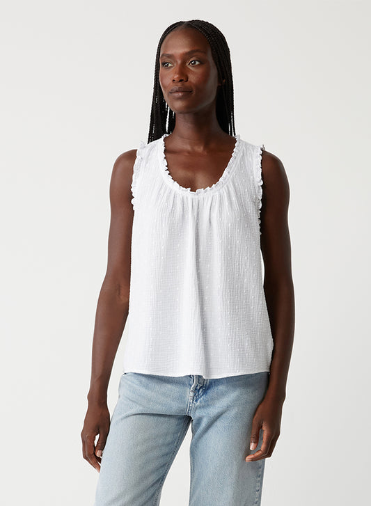 Michael Stars Devon Dot Gauze Tank