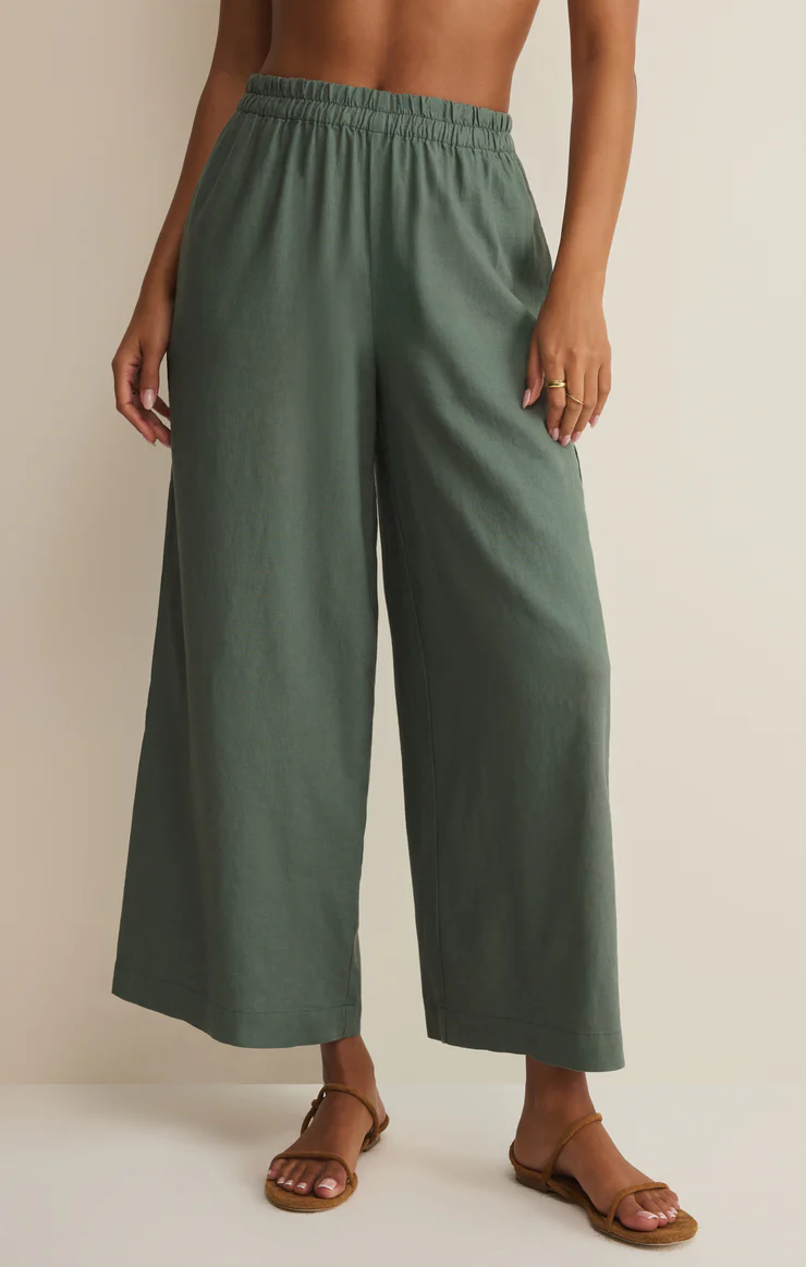 Z Supply Scout Linen Pant- Everglade