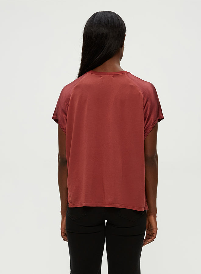 Michael Stars Flow Satin Tee- Muse