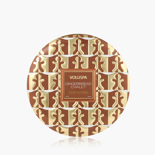 Voluspa Gingerbread Chalet 3 Wick Tin